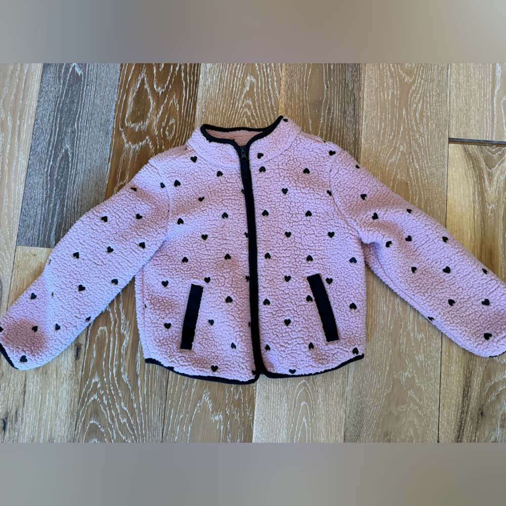 Cat and jack pink and black heart coat - Picture 5 of 6